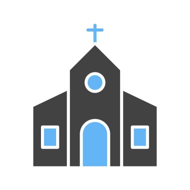 Kilise ikonu vektör görüntüsü. Mobil uygulama web uygulaması ve yazdırma ortamı için uygundur.