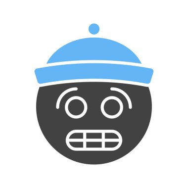 Soğuk Yüz ikon vektör görüntüsü. Mobil uygulama web uygulaması ve yazdırma ortamı için uygundur.