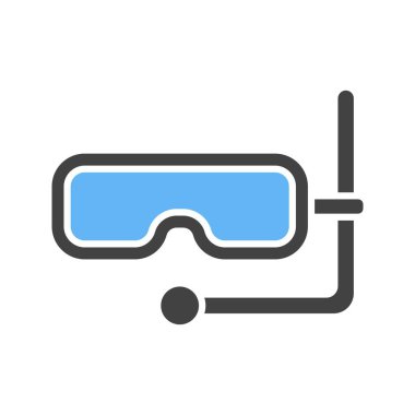 Maske simgesi vektör resmi daldırılıyor. Mobil uygulama web uygulaması ve yazdırma ortamı için uygundur.