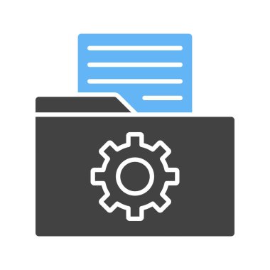 Belge Yönetimi simge vektör görüntüsü. Mobil uygulama web uygulaması ve yazdırma ortamı için uygundur.