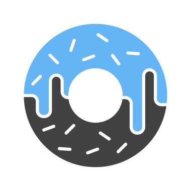 Çörek serpiştirilmiş ikon vektör görüntüsü. Mobil uygulama web uygulaması ve yazdırma ortamı için uygundur.