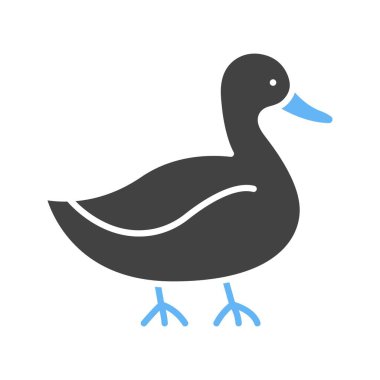 Ördek simgesi vektör görüntüsü. Mobil uygulama web uygulaması ve yazdırma ortamı için uygundur.