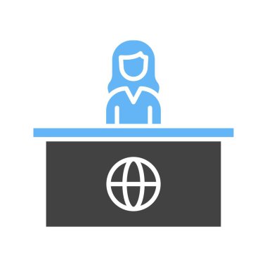 Kadın Anchor simge vektör görüntüsü. Mobil uygulama web uygulaması ve yazdırma ortamı için uygundur.