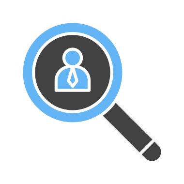 Yatırımcıların simge vektör resmini bul. Mobil uygulama web uygulaması ve yazdırma ortamı için uygundur.