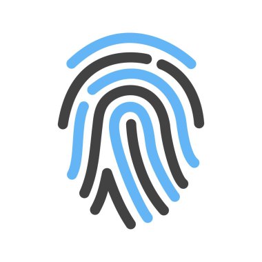 Parmak izi ikon vektör görüntüsü. Mobil uygulama web uygulaması ve yazdırma ortamı için uygundur.
