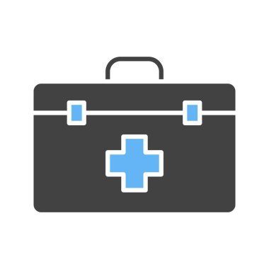 İlk Yardım Çantası ikon vektör görüntüsü. Mobil uygulama web uygulaması ve yazdırma ortamı için uygundur.