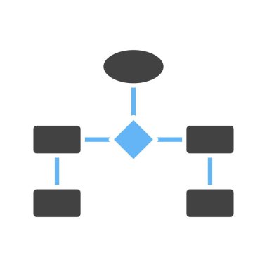 Akış şeması ikon vektör görüntüsü. Mobil uygulama web uygulaması ve yazdırma ortamı için uygundur.