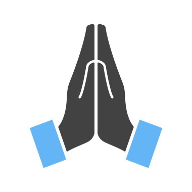 Katlanmış Eller simgesi vektör görüntüsü. Mobil uygulama web uygulaması ve yazdırma ortamı için uygundur.