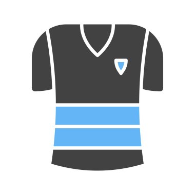Futbol tişörtü ikon vektör görüntüsü. Mobil uygulama web uygulaması ve yazdırma ortamı için uygundur.