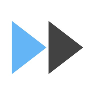 Simge vektör görüntüsünü ileri al. Mobil uygulama web uygulaması ve yazdırma ortamı için uygundur.