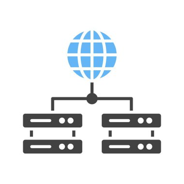 Global Sunucular simge vektör görüntüsü. Mobil uygulama web uygulaması ve yazdırma ortamı için uygundur.