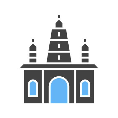 Hindu Tapınağı ikon vektör görüntüsü. Mobil uygulama web uygulaması ve yazdırma ortamı için uygundur.