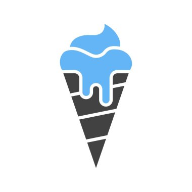 Icecream koni simgesi vektör görüntüsü. Mobil uygulama web uygulaması ve yazdırma ortamı için uygundur.