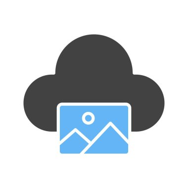 Bulut simgesi vektör görüntüsünde görüntüler. Mobil uygulama web uygulaması ve yazdırma ortamı için uygundur.