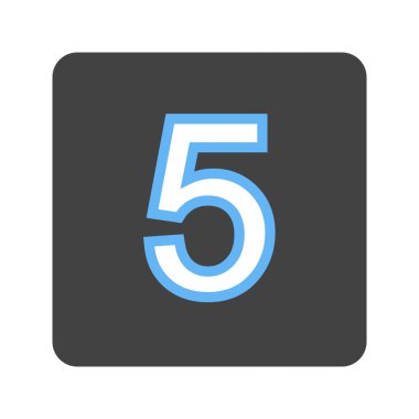 Keycap Digit Beş simge vektör görüntüsü. Mobil uygulama web uygulaması ve yazdırma ortamı için uygundur.