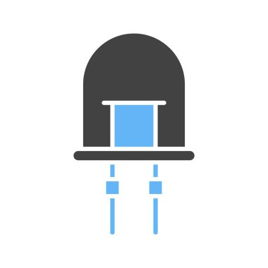 Işık Diyot simgesi vektör görüntüsü yayıyor. Mobil uygulama web uygulaması ve yazdırma ortamı için uygundur.