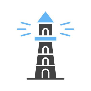 Deniz feneri ikonu vektör görüntüsü. Mobil uygulama web uygulaması ve yazdırma ortamı için uygundur.