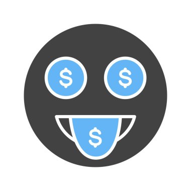Money-Mouth Face icon vector image. Suitable for mobile application web application and print media.