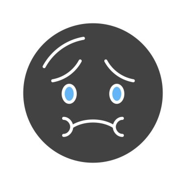 Mide bulandırıcı yüz ikonu vektör görüntüsü. Mobil uygulama web uygulaması ve yazdırma ortamı için uygundur.