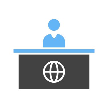 Haber Masası ikon vektör resmi. Mobil uygulama web uygulaması ve yazdırma ortamı için uygundur.