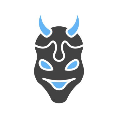 Oni simge vektör görüntüsü. Mobil uygulama web uygulaması ve yazdırma ortamı için uygundur.