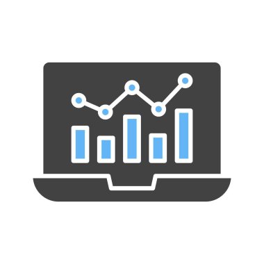 Online Statistics icon vector image. Suitable for mobile application web application and print media.