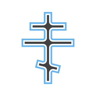 Ortodoks Cross ikon vektör görüntüsü. Mobil uygulama web uygulaması ve yazdırma ortamı için uygundur.