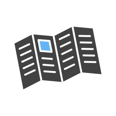 Broşür simgesi vektör resmi. Mobil uygulama web uygulaması ve yazdırma ortamı için uygundur.