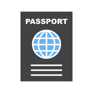Pasaport simgesi vektör görüntüsü. Mobil uygulama web uygulaması ve yazdırma ortamı için uygundur.