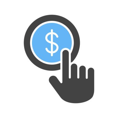 Tıklama simgesi vektör resmi başına öde. Mobil uygulama web uygulaması ve yazdırma ortamı için uygundur.