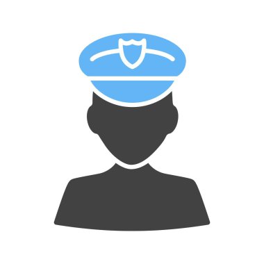 Polis ikonu vektör görüntüsü. Mobil uygulama web uygulaması ve yazdırma ortamı için uygundur.