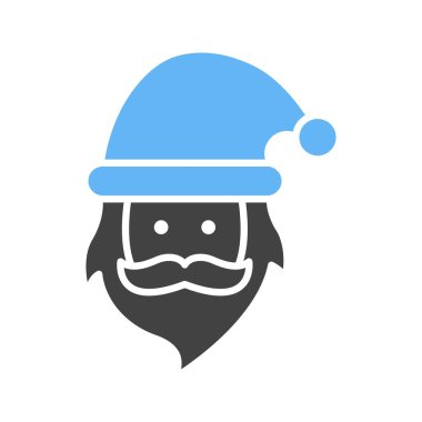 Noel Baba ikonu vektör görüntüsü. Mobil uygulama web uygulaması ve yazdırma ortamı için uygundur.