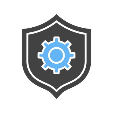 Güvenlik Ayarları simgesi vektör resmi. Mobil uygulama web uygulaması ve yazdırma ortamı için uygundur.