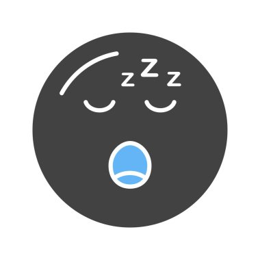 Uyuyan Yüz ikon vektör görüntüsü. Mobil uygulama web uygulaması ve yazdırma ortamı için uygundur.