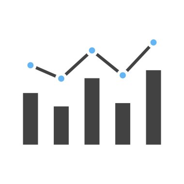 İstatistiksel Grafik ikonu vektör görüntüsü. Mobil uygulama web uygulaması ve yazdırma ortamı için uygundur.