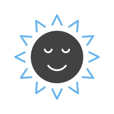 Yüz simgesi vektör görüntülü güneş. Mobil uygulama web uygulaması ve yazdırma ortamı için uygundur.