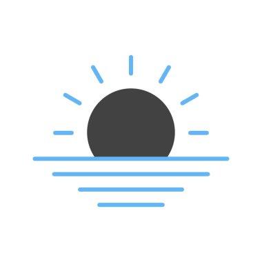 Gün batımı simge vektör görüntüsü. Mobil uygulama web uygulaması ve yazdırma ortamı için uygundur.