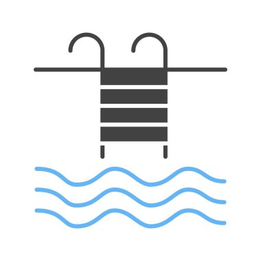 Yüzme Havuzu ikonu vektör görüntüsü. Mobil uygulama web uygulaması ve yazdırma ortamı için uygundur.