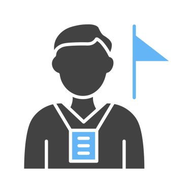 Tur Rehberi ikon vektör görüntüsü. Mobil uygulama web uygulaması ve yazdırma ortamı için uygundur.