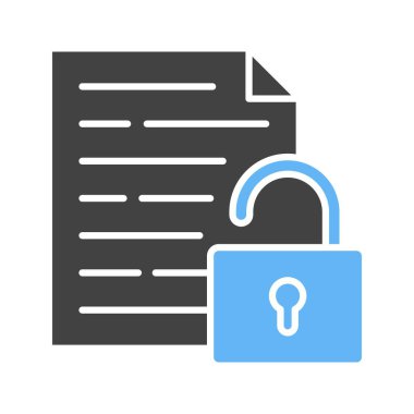 Belge simgesi vektör görüntüsünün kilidini aç. Mobil uygulama web uygulaması ve yazdırma ortamı için uygundur.