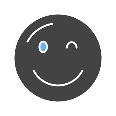 Göz Kırpan Yüz ikon vektör görüntüsü. Mobil uygulama web uygulaması ve yazdırma ortamı için uygundur.