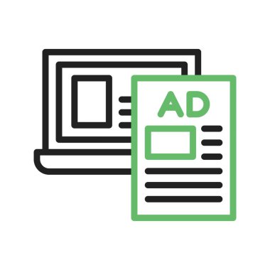 Reklam simgesi vektör resmi. Mobil uygulama web uygulaması ve yazdırma ortamı için uygundur.