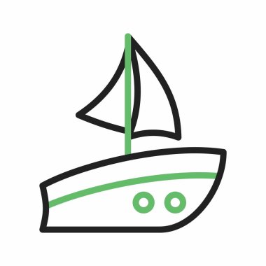 Tekne ikonu vektör görüntüsü. Mobil uygulama web uygulaması ve yazdırma ortamı için uygundur.