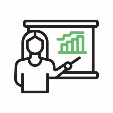 İş Tanıtım simgesi vektör görüntüsü. Mobil uygulama web uygulaması ve yazdırma ortamı için uygundur.