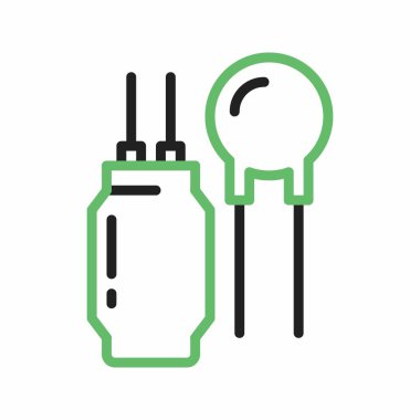 Kondansatör ikon vektör görüntüsü. Mobil uygulama web uygulaması ve yazdırma ortamı için uygundur.