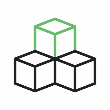 Küp simgesi vektör görüntüsü. Mobil uygulama web uygulaması ve yazdırma ortamı için uygundur.