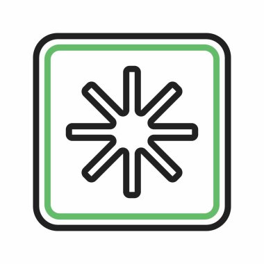 Sekiz Konuşan Asterisk ikon vektör görüntüsü. Mobil uygulama web uygulaması ve yazdırma ortamı için uygundur.