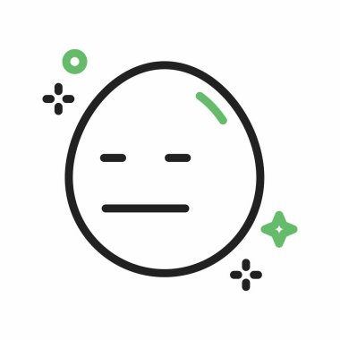 İfadesiz Yüz simgesi vektör görüntüsü. Mobil uygulama web uygulaması ve yazdırma ortamı için uygundur.