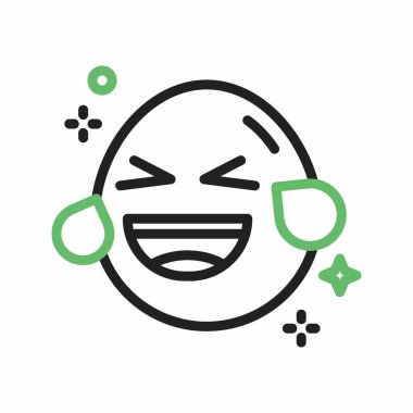 Joy 'un Gözyaşları ikon vektör görüntüsü olan yüz. Mobil uygulama web uygulaması ve yazdırma ortamı için uygundur.