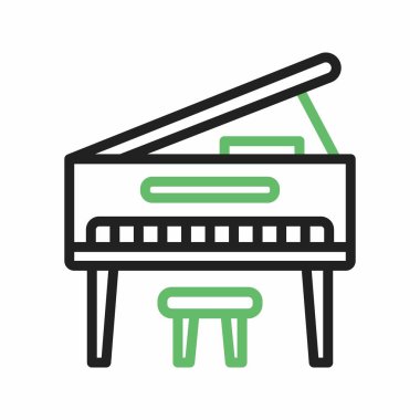 Büyük Piyano ikonu vektör görüntüsü. Mobil uygulama web uygulaması ve yazdırma ortamı için uygundur.